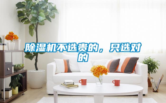 除濕機不選貴的，只選對的