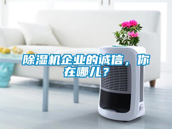 除濕機企業的誠信，你在哪兒？