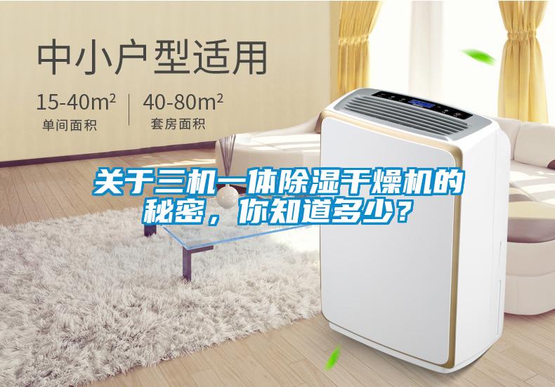 關于三機一體除濕干燥機的秘密，你知道多少？