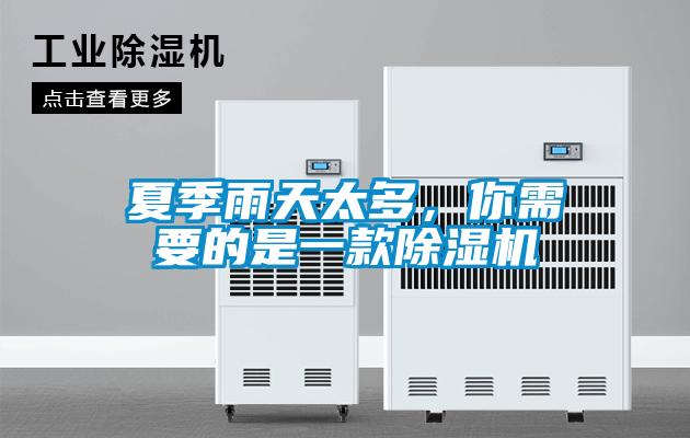 夏季雨天太多，你需要的是一款除濕機
