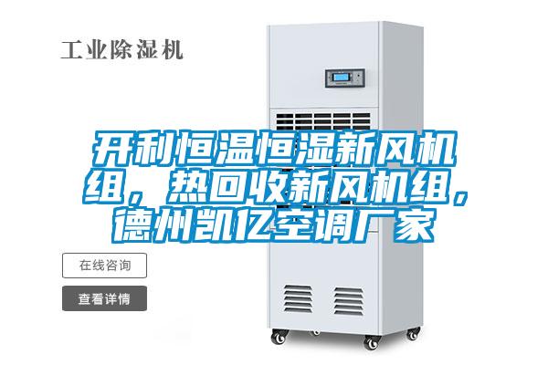 開利恒溫恒濕新風機組，熱回收新風機組，德州凱億空調廠家