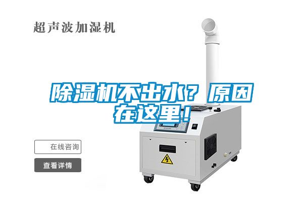 除濕機不出水？原因在這里！